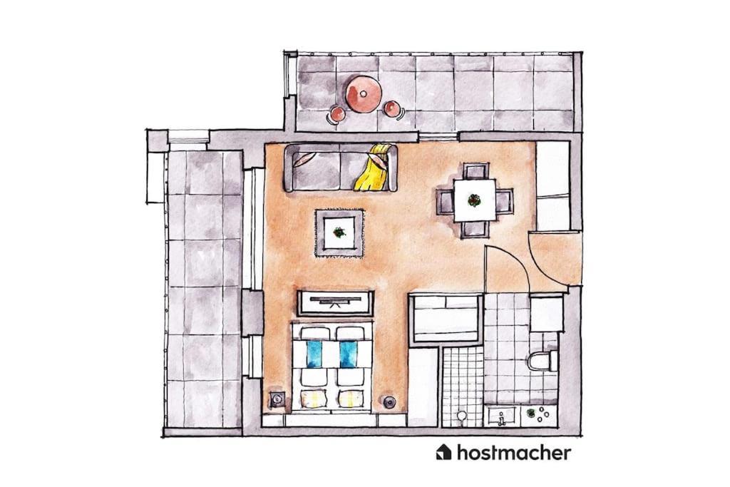Smart Studio With Terrace By Hm Wiedeń Zewnętrze zdjęcie